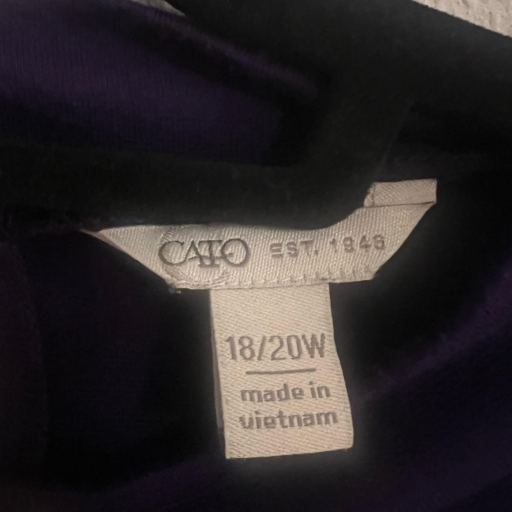 Cato Purple Women's Blouse with Lace Sleeves - Picture 3 of 6